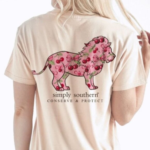 Cherry Lion Tracker Simply Southern Shirt 1day SALE - Picture 1 of 2